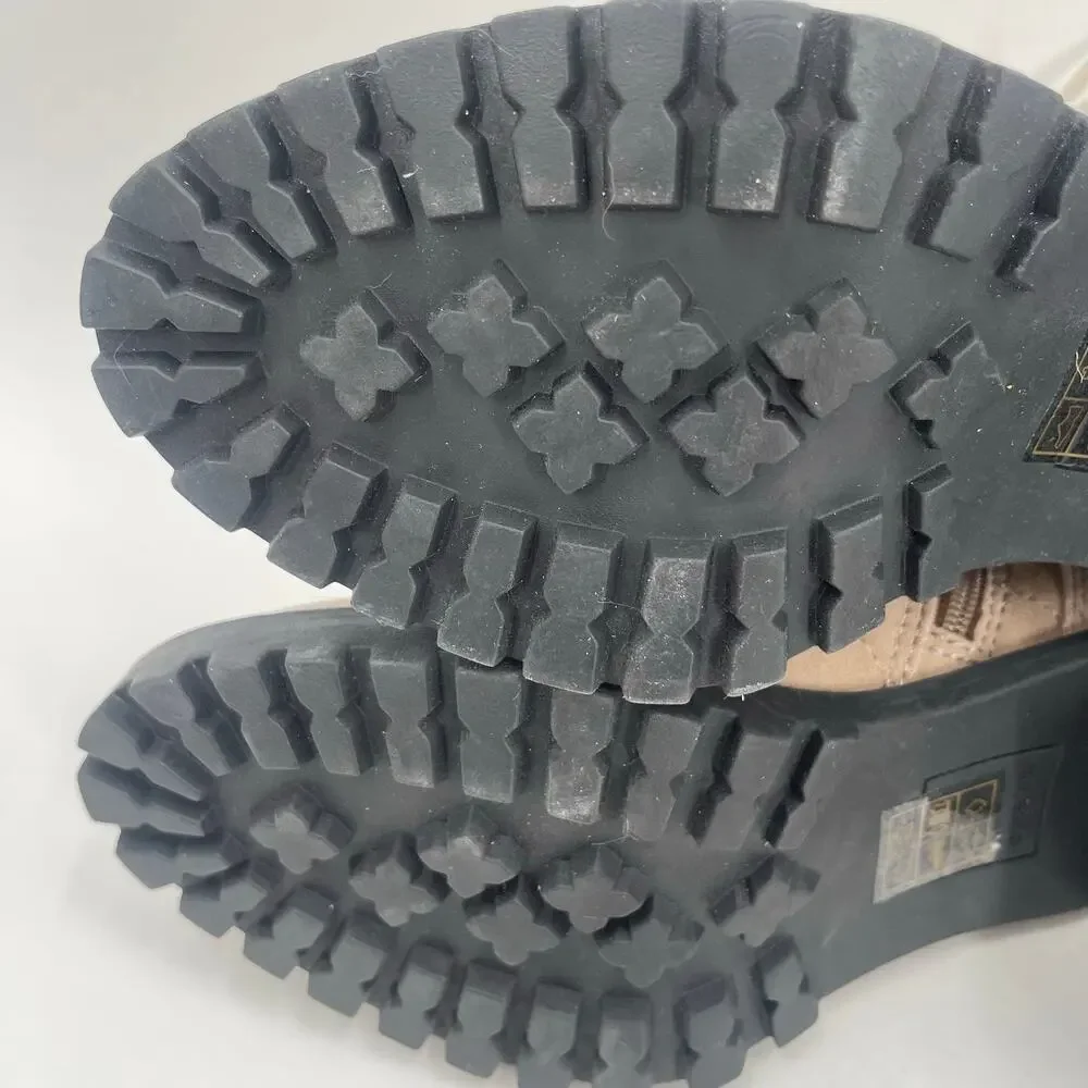 DOLCE VITA Nigel Boots Size 8 Lace Up Heels NEW Suede Leather Bootie Taupe NWOT - Picture 15 of 16